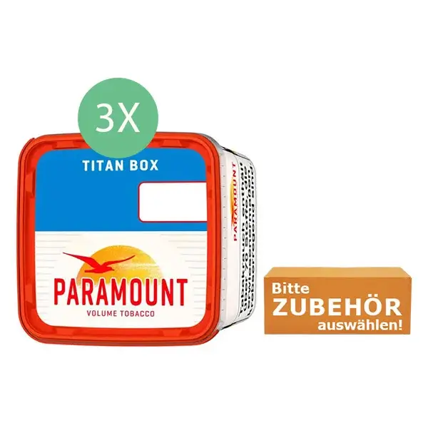 Paramount Tabak 3 x Titan Box mit wählbarem Zubehör