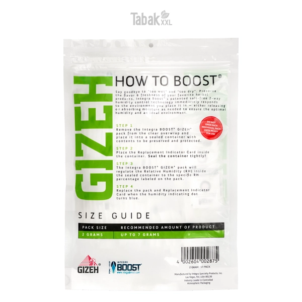 Gizeh x Integra Boost Humidity Pack 50er hinten Gizeh x Integra Boost Humidity Pack 50er hinten