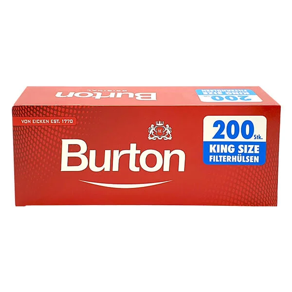 Burton King Size Filterhülsen Rot 200er Packung Burton King Size Filterhülsen Rot 200er Packung