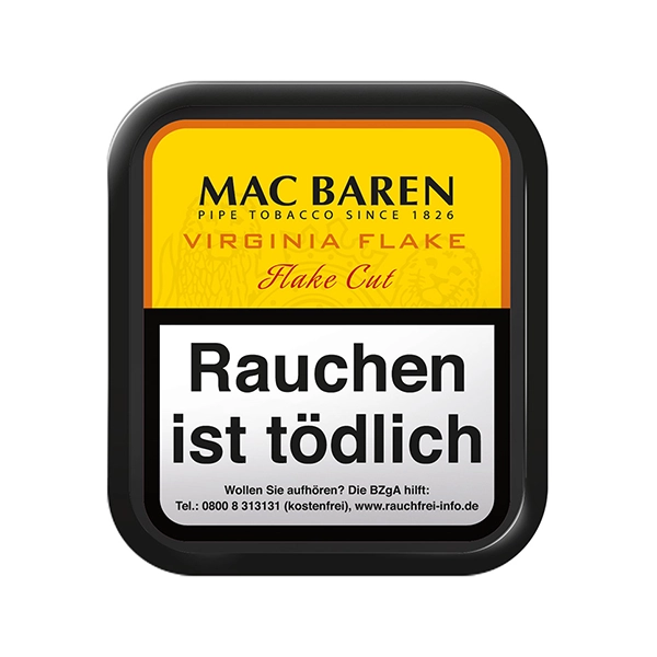 mac baren pfeifentabak virginia flake dose