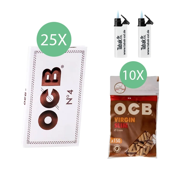 25x-ocb-blaettchen-weiss-no-4-100-blatt-+-10x-ocb-virgin-slim-filter-+-2x-sturmfeuerzeuge 25x-ocb-blaettchen-weiss-no-4-100-blatt-+-10x-ocb-virgin-slim-filter-+-2x-sturmfeuerzeuge