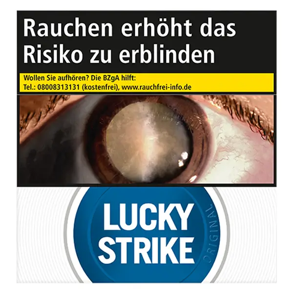 Die Lucky Strike Blue Zigaretten im Hercules PAck.