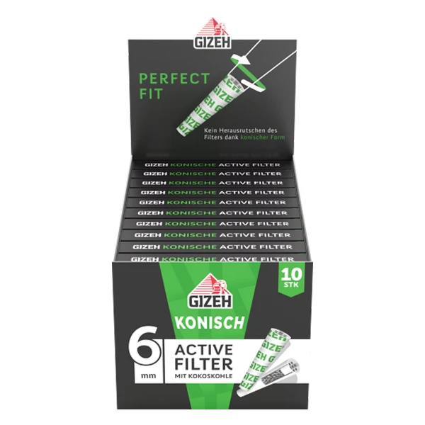 gizeh-active-filter-konisch-mit-kokoskohle-10-x-6-mm-20er-box-frontal gizeh-active-filter-konisch-mit-kokoskohle-10-x-6-mm-20er-box-frontal