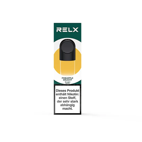 RELX Pods Pineapple Delight 18 mg front RELX Pods Pineapple Delight 18 mg front