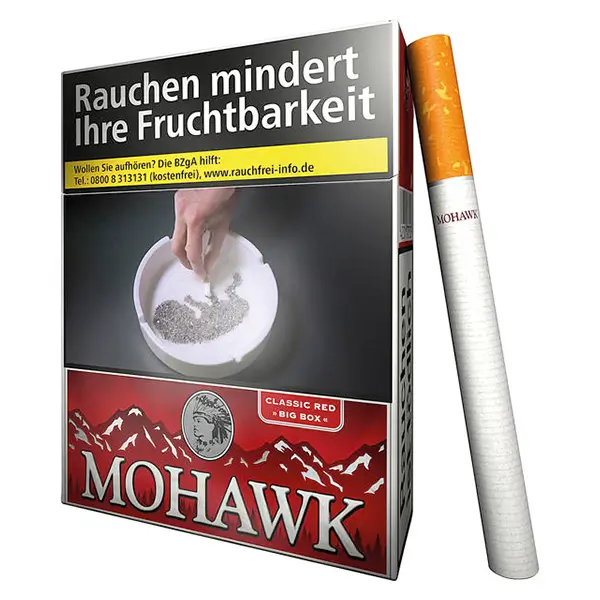 mohawk_red_big_pack Die Mohawk Red Zigaretten im Big Pack.