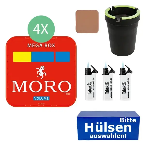 moro-tabak-rot-4-x-mega-box-mit-waehlbaren-huelsen-und-aschenbecher