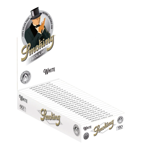 smoking blättchen white regular size 25 x 60 blatt box