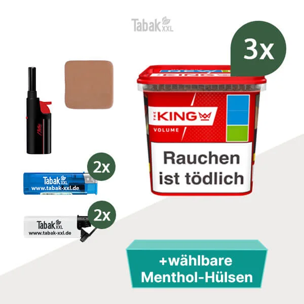 3x-king-volumentabak-blue-mit-wahlbarem-huelsen-und-stabfeuerzeug 3x-king-volumentabak-blue-mit-wahlbarem-huelsen-und-stabfeuerzeug