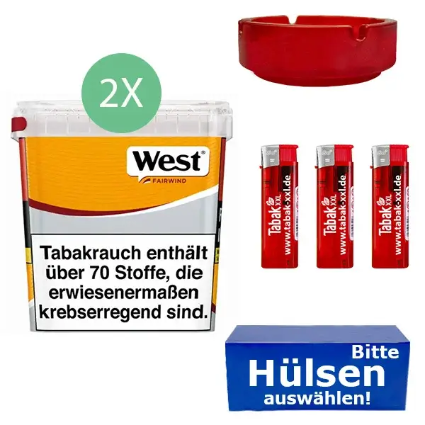 2x_west_yellow_glasasche 2 x West Yellow Eimer mit Feuerzeugen