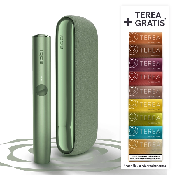 IQOS ILUMA Moss Green + bis zu 60 TEREA Sticks nach Registrierung* bei IQOS