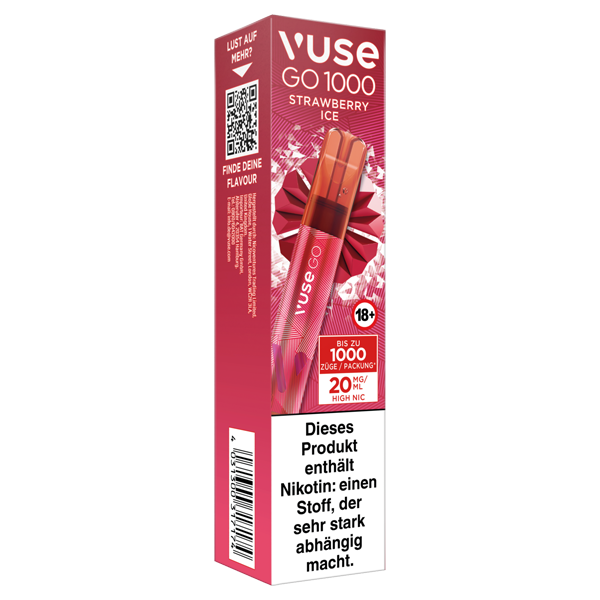 vuse go 1000 strawberry ice einweg