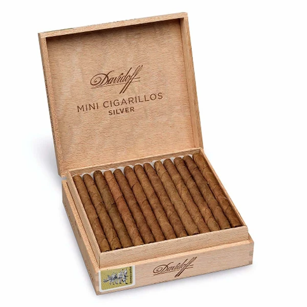 DAVIDOFF Mini Cigarillos Silver Kiste offen