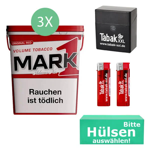 Mark 1 Tabak Red XXL 3 x Eimer mit Etui Mark 1 Tabak Red XXL 3 x Eimer mit Etui