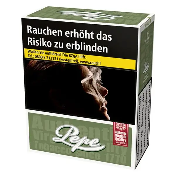 Die Pepe Rich Green Zigaretten in XXXL.