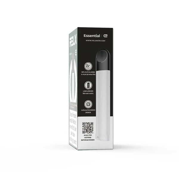 Relx E-Zigarette Essential White 350 mAh Mehrweg+Verpackung Relx E-Zigarette Essential White 350 mAh Mehrweg+Verpackung