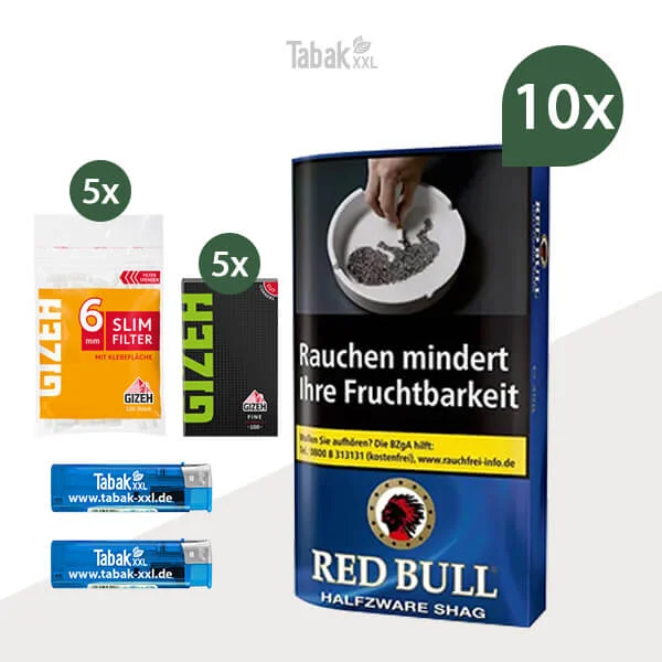 10x-red-bull-drehtabak-halfzware-shag-blau-pouch-und-blaettchen 10x-red-bull-drehtabak-halfzware-shag-blau-pouch-und-blaettchen