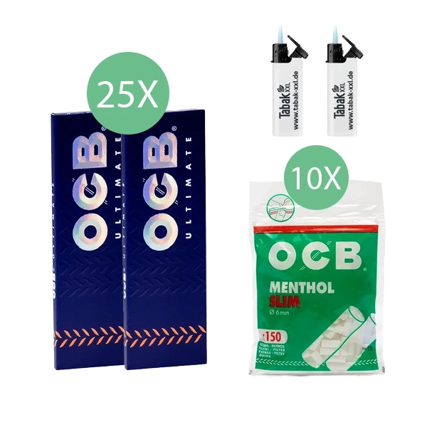 25x-ocb-blaettchen-ultimate-50-blatt-+-10x-ocb-menthol-slim-filter-+-2x-sturmfeuerzeuge 25x-ocb-blaettchen-ultimate-50-blatt-+-10x-ocb-menthol-slim-filter-+-2x-sturmfeuerzeuge