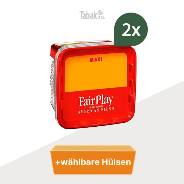 2x FairPlay Volumentabak Maxi Box mit wählbarem Zubehör