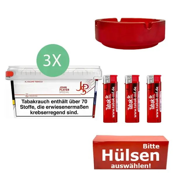 JPS John Player Tabak 3 x Mega Box mit wählbaren Hülsen