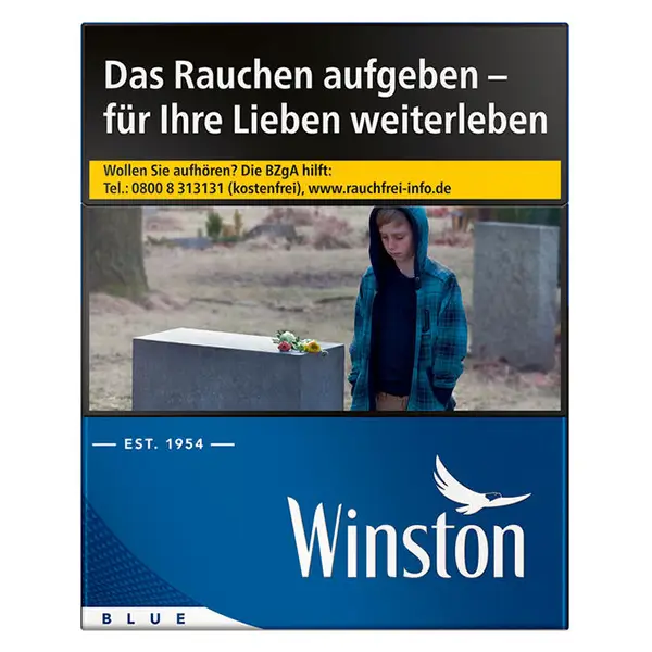 Die Winston Blue Zigaretten im Original Pack.