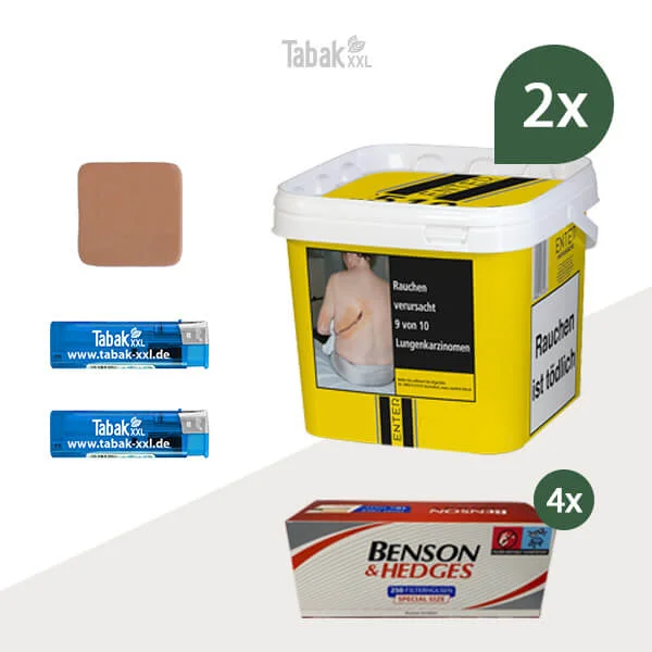 2x Enter Volumentabak Eimer mit 1000 Benson Filterhülsen