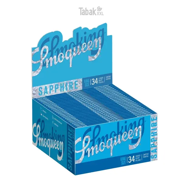 Smoking Blättchen Smoqueen Sapphire King Size 50 x 34 Blatt Box Smoking Blättchen Smoqueen Sapphire King Size 50 x 34 Blatt Box