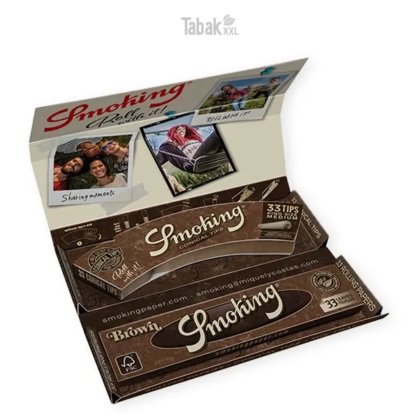 smoking-brown-lSmoking Blättchen Brown Luxury Rolling Kit King Size 33 Blatt Tips uxury-rolling-kit-king-size-blattchen-33-blatt-slim-conical-unbleached-tips Smoking Blättchen Brown Luxury Rolling Kit King Size 33 Blatt Tips