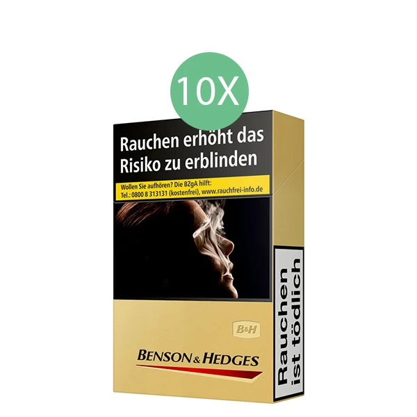 Benson & Hedges Zigaretten Gold Original Pack L Stange Benson & Hedges Zigaretten Gold Original Pack L Stange