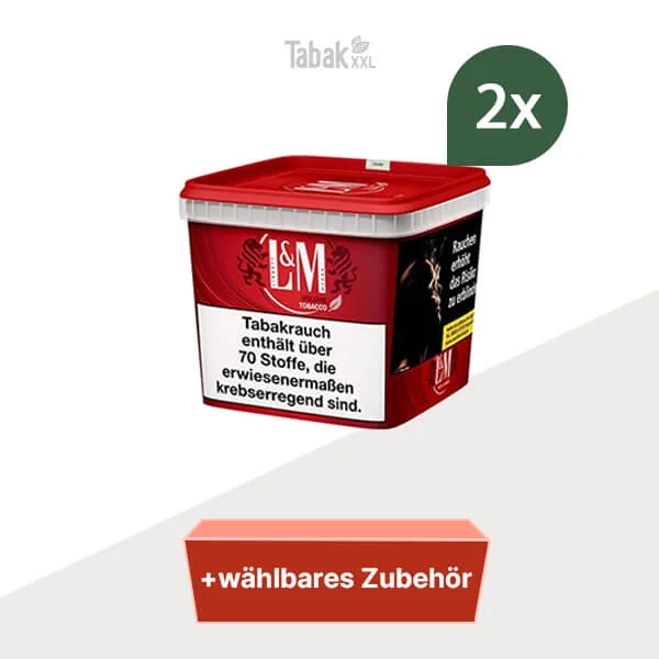 2x L&M Volumentabak Mega Box mit wählbarem Zubehör