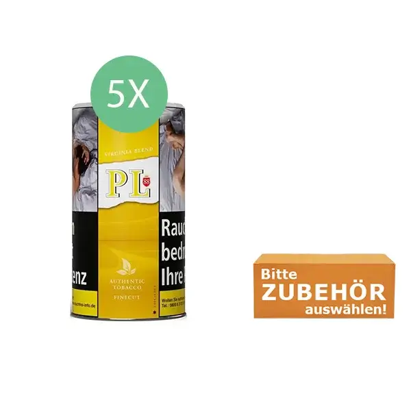 PL88 Virgina Blend Tabak 5 x Dose mit wählbarem Zubehör