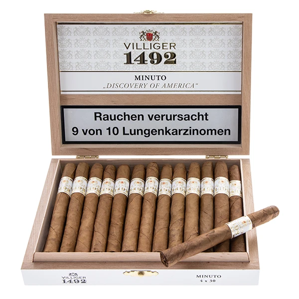 villiger 1492 zigarren minuto kiste detail villiger 1492 zigarren minuto kiste detail