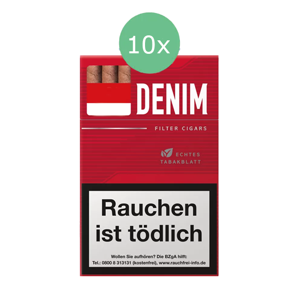 Denim Zigarillos Red Eco L Stange mit Filter