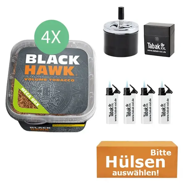 Black Hawk Tabak 4x Eimer mit wählbaren Filterhülsen Black Hawk Tabak 4x Eimer mit wählbaren Filterhülsen