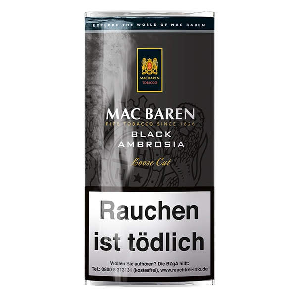 mac baren pfeifentabak black ambrosia pouch