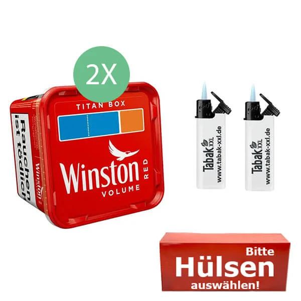 Winston Tabak Red 2 x Titan Box mit wählbaren Filterhülsen