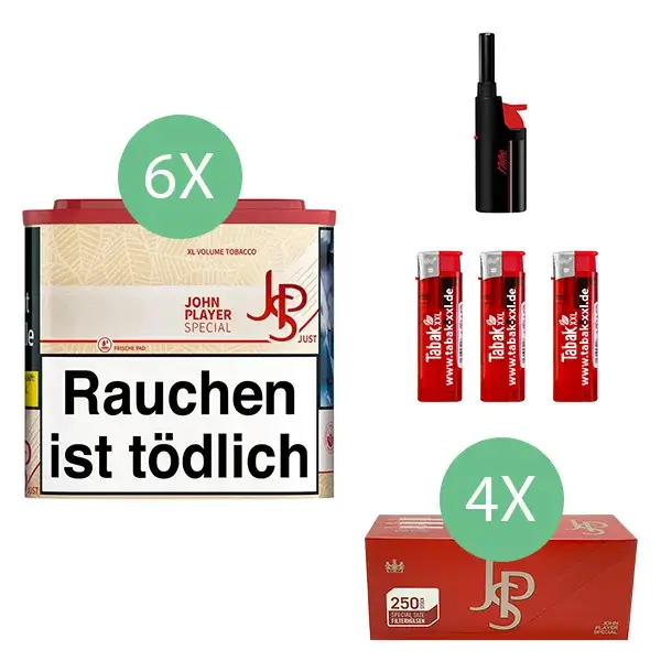 6 Jps Tabak Dosel mit Jps Special hülsen