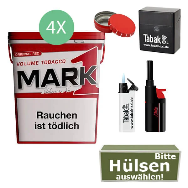 Mark 1 Tabak Red XXL 4 x Eimer mit Etui Mark 1 Tabak Red XXL 4 x Eimer mit Etui