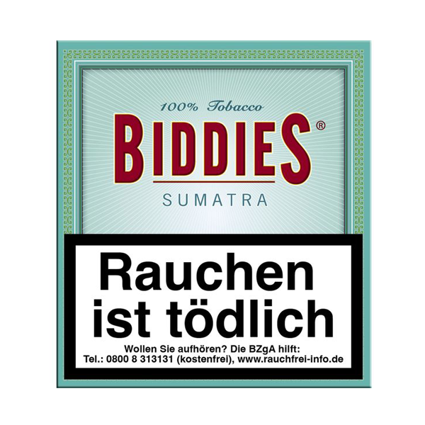 Biddies Zigarillos Sumatra Blau M mit Naturdeckblatt