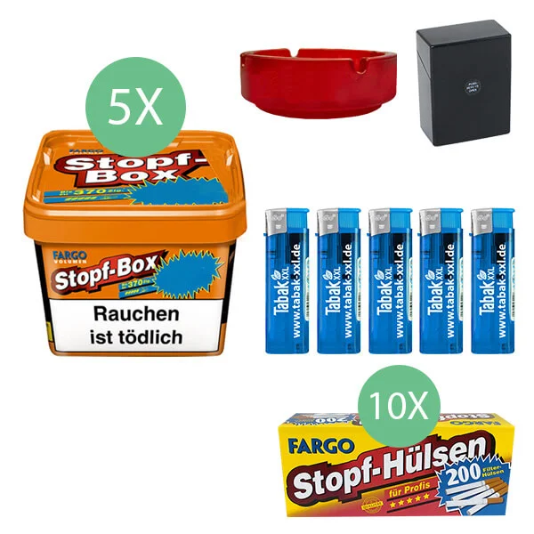 Fargo Tabak 5 x Stopf-Box Orange mit 1000 Fargo Filterhülsen Fargo Tabak 5 x Stopf-Box Orange mit 1000 Fargo Filterhülsen