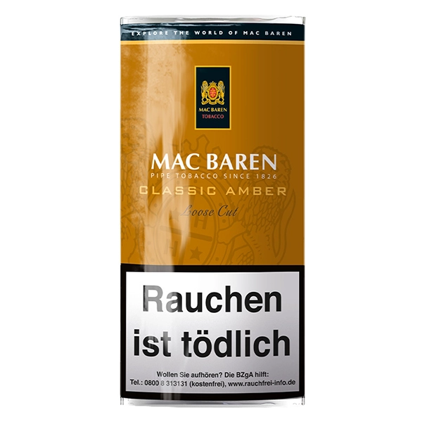 mac baren pfeifentabak classic amber pouch