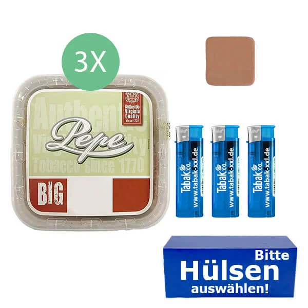 Pepe Tabak Bright Green 3 x Eimer mit wählbaren Hülsen Pepe Tabak Bright Green 3 x Eimer mit wählbaren Hülsen