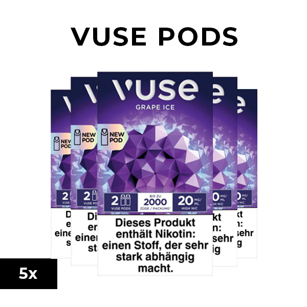 5x VUSE Pods grape ice