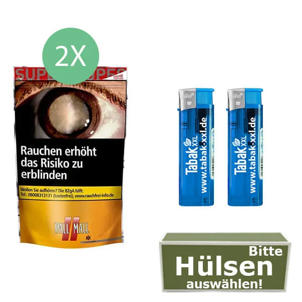 2x_pall_mall_super_beutel_hulsen 2 x Pall Mall Super Beutel mit Hülsen