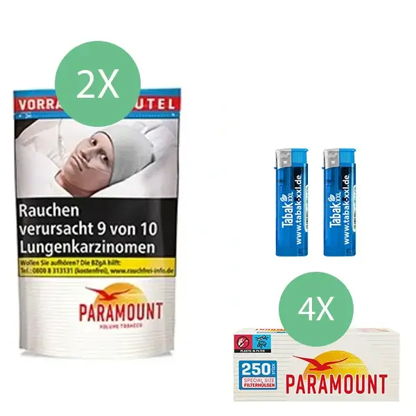 Paramount Volumentabak Red 2x Beutel mit 1000 Filterhülsen