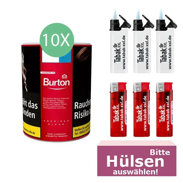 Burton Tabak Red 10 x Dose mit wählbaren Filterhülsen Burton Tabak Red 10 x Dose mit wählbaren Filterhülsen
