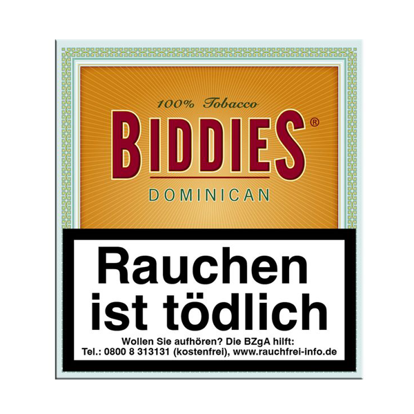 Biddies Zigarillos Dominican M mit Naturdeckblatt