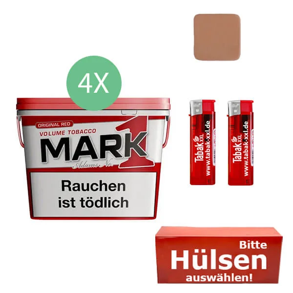 Mark 1 Tabak Red XL 4 x Eimer mit Filterhülsen Mark 1 Tabak Red XL 4 x Eimer mit Filterhülsen