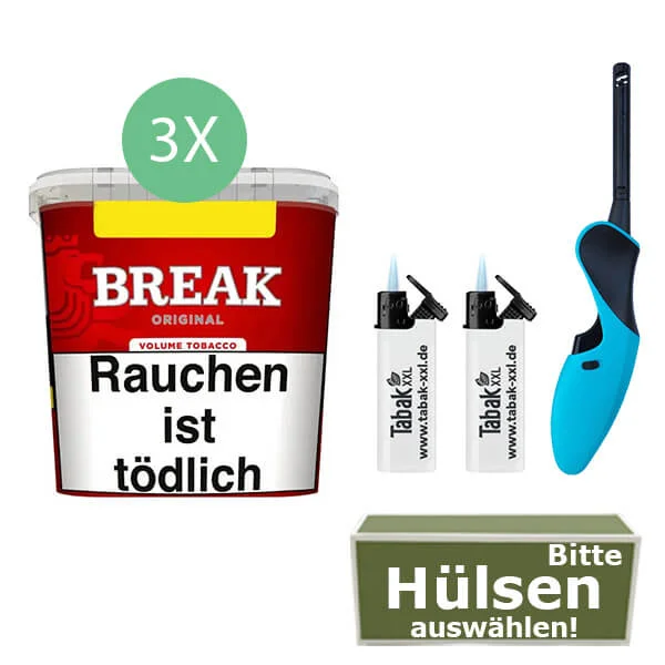Break Tabak Red 3 x Giga Box mit wählbaren Hülsen Break Tabak Red 3 x Giga Box mit wählbaren Hülsen