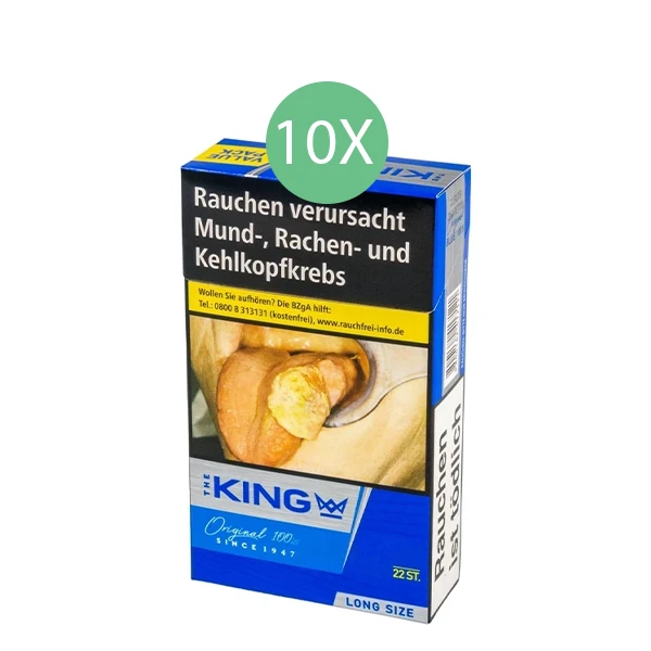 king zigaretten blue long original pack stange