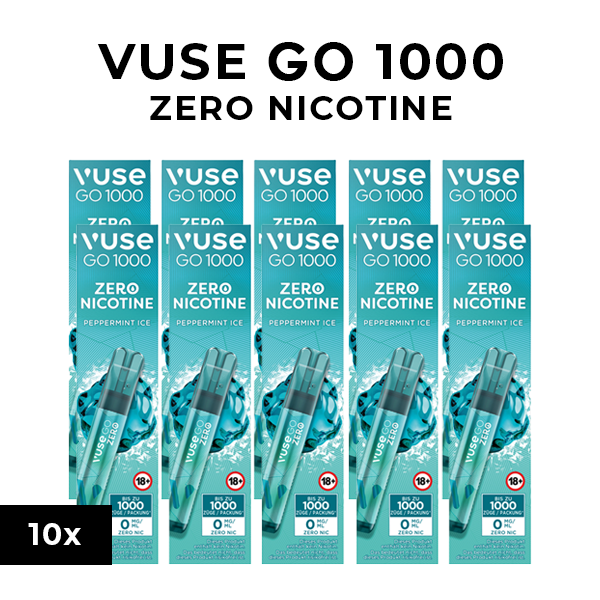 vuse go 1000 zero nicotine peppermint ice 10x